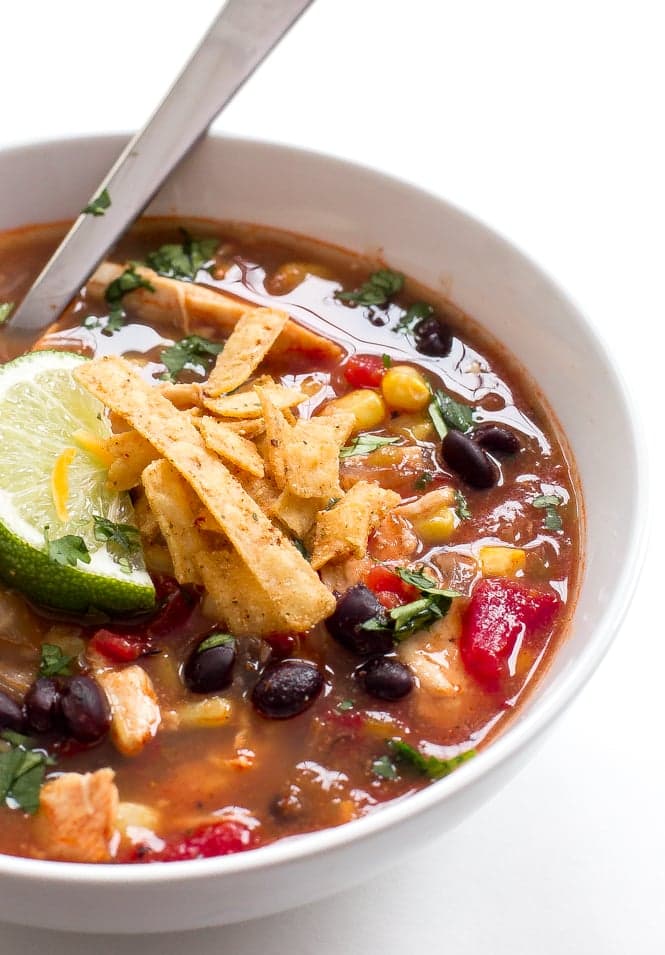 Slow Cooker Chicken Enchilada Soup