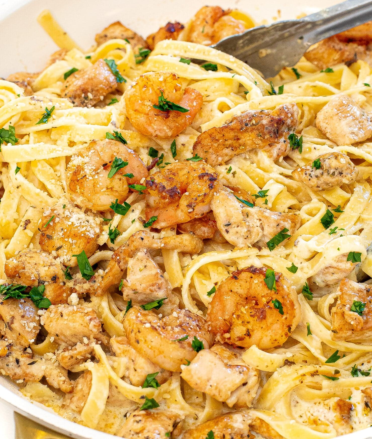Chicken Shrimp Alfredo
