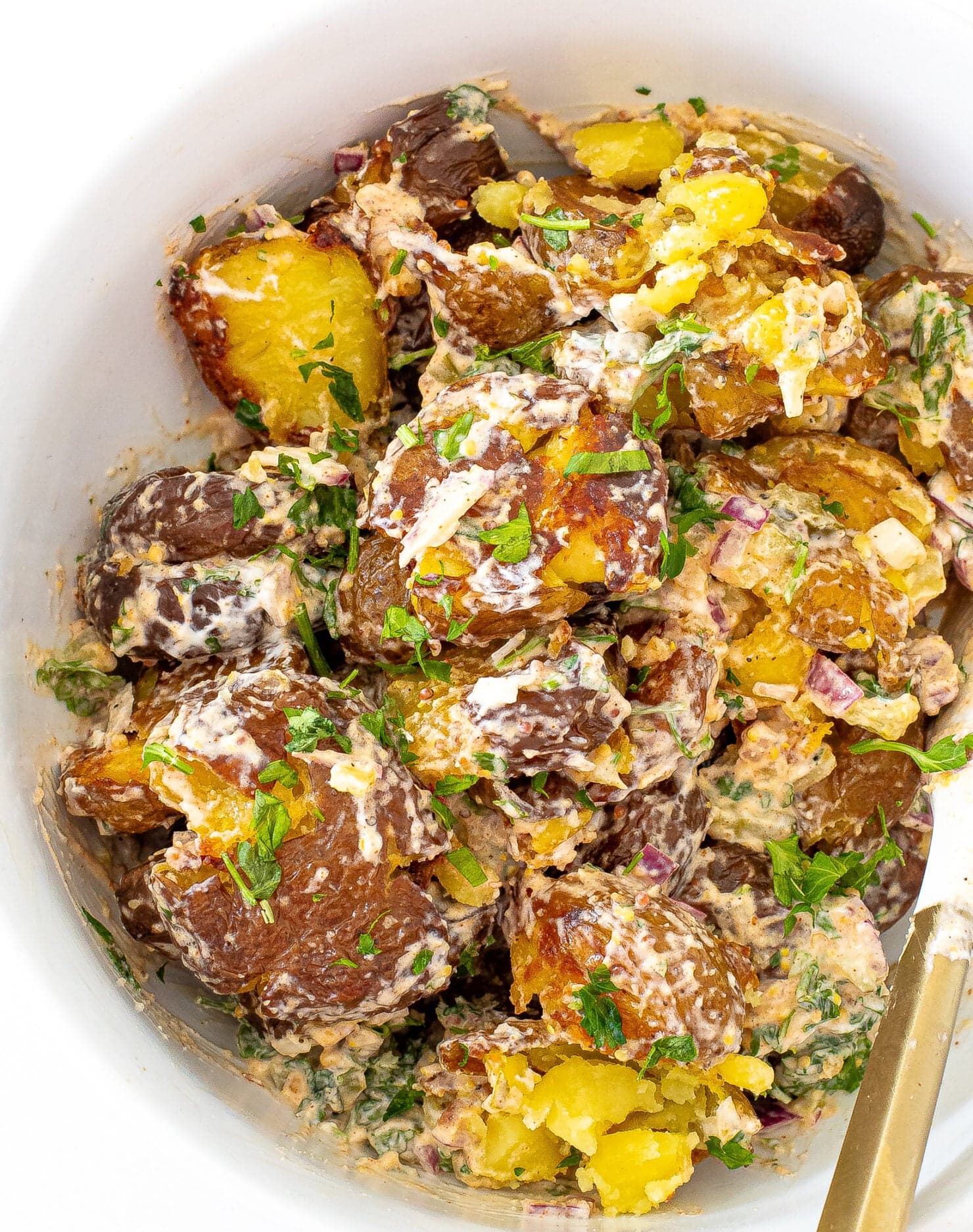 Crispy Roasted Potato Salad