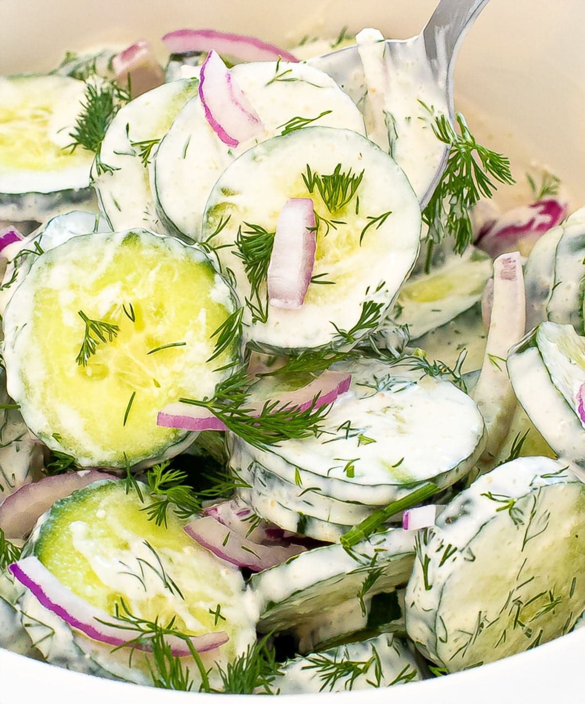 Creamy Dill Cucumber Salad