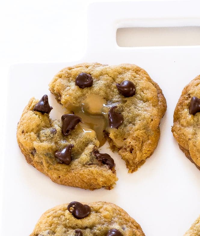 Dulce de leche stuffed Chocolate Chip Cookies