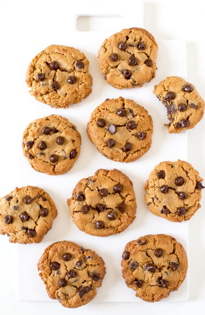Flourless Peanut Butter Chocolate Chip Cookies