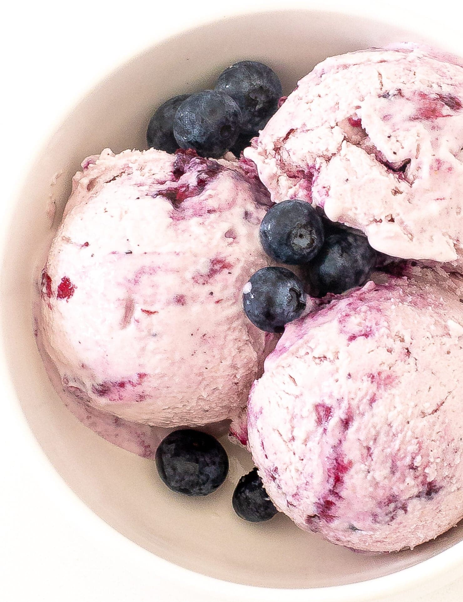 Blueberry Cottage Cheese Ice Cream