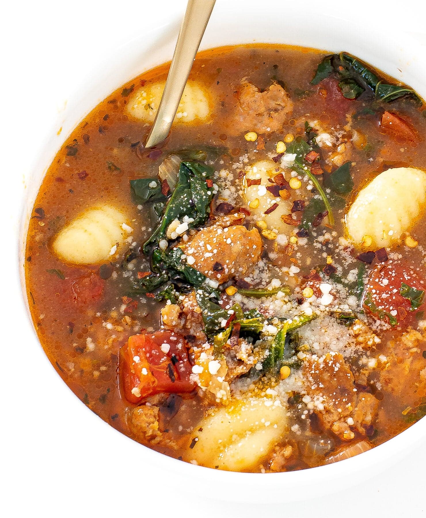 Italian Gnocchi Soup with Kale and Sausage