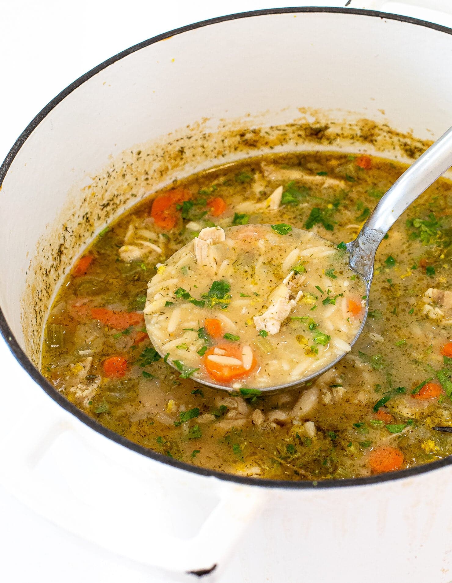 Lemon Chicken Orzo Soup