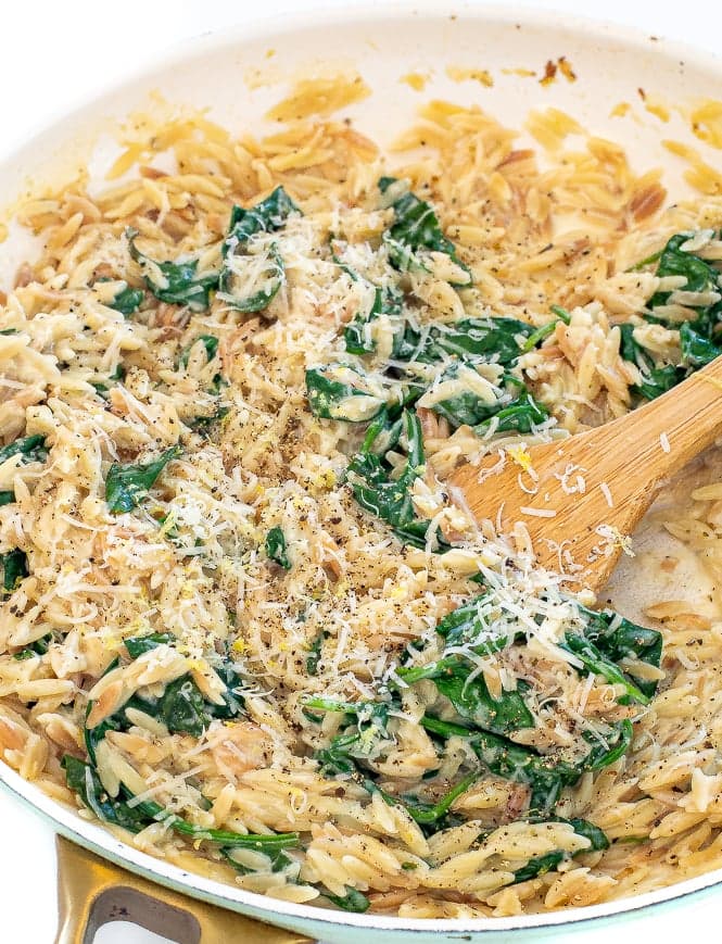Lemon Spinach Orzo