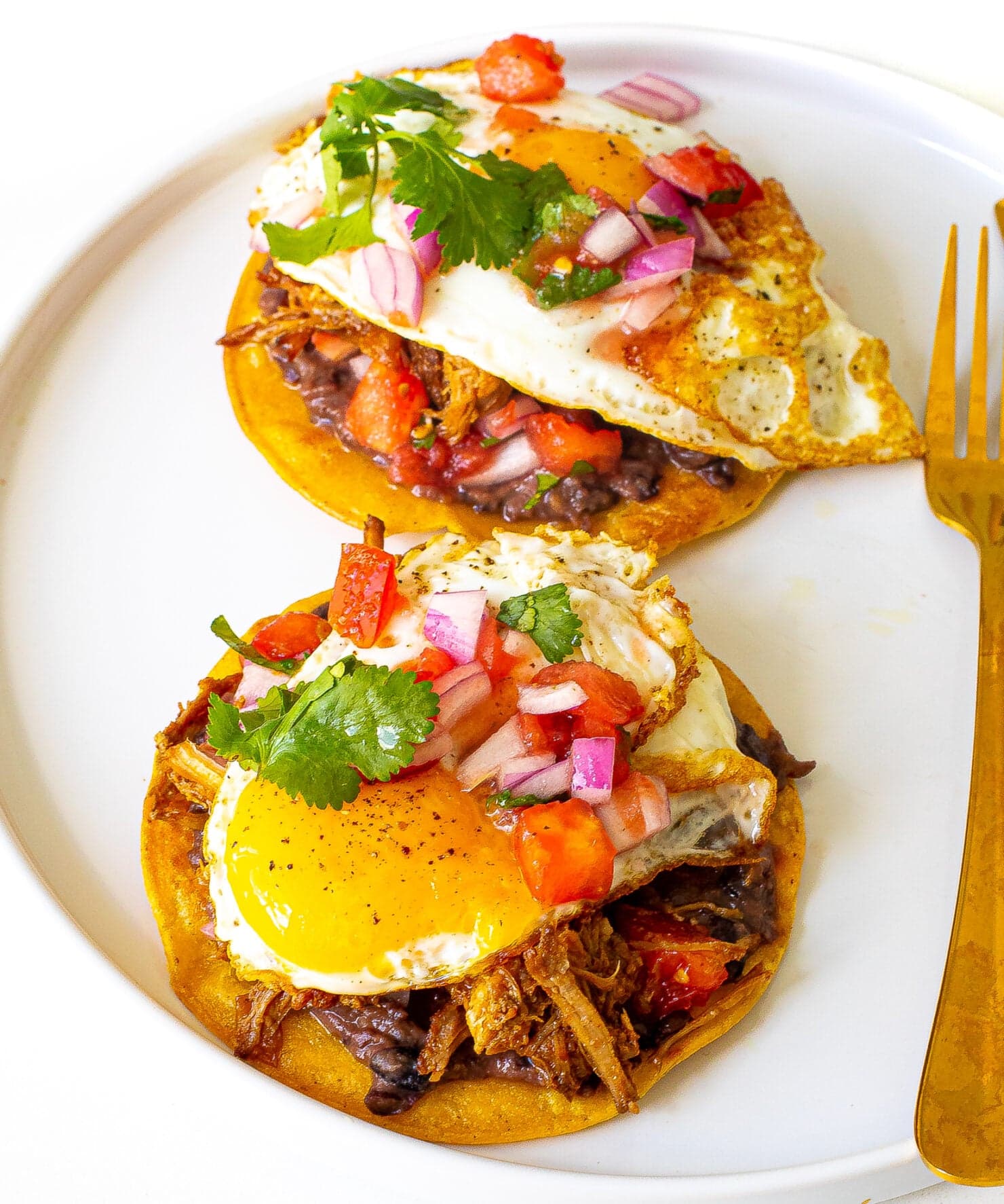 Pulled Pork Breakfast Tostadas