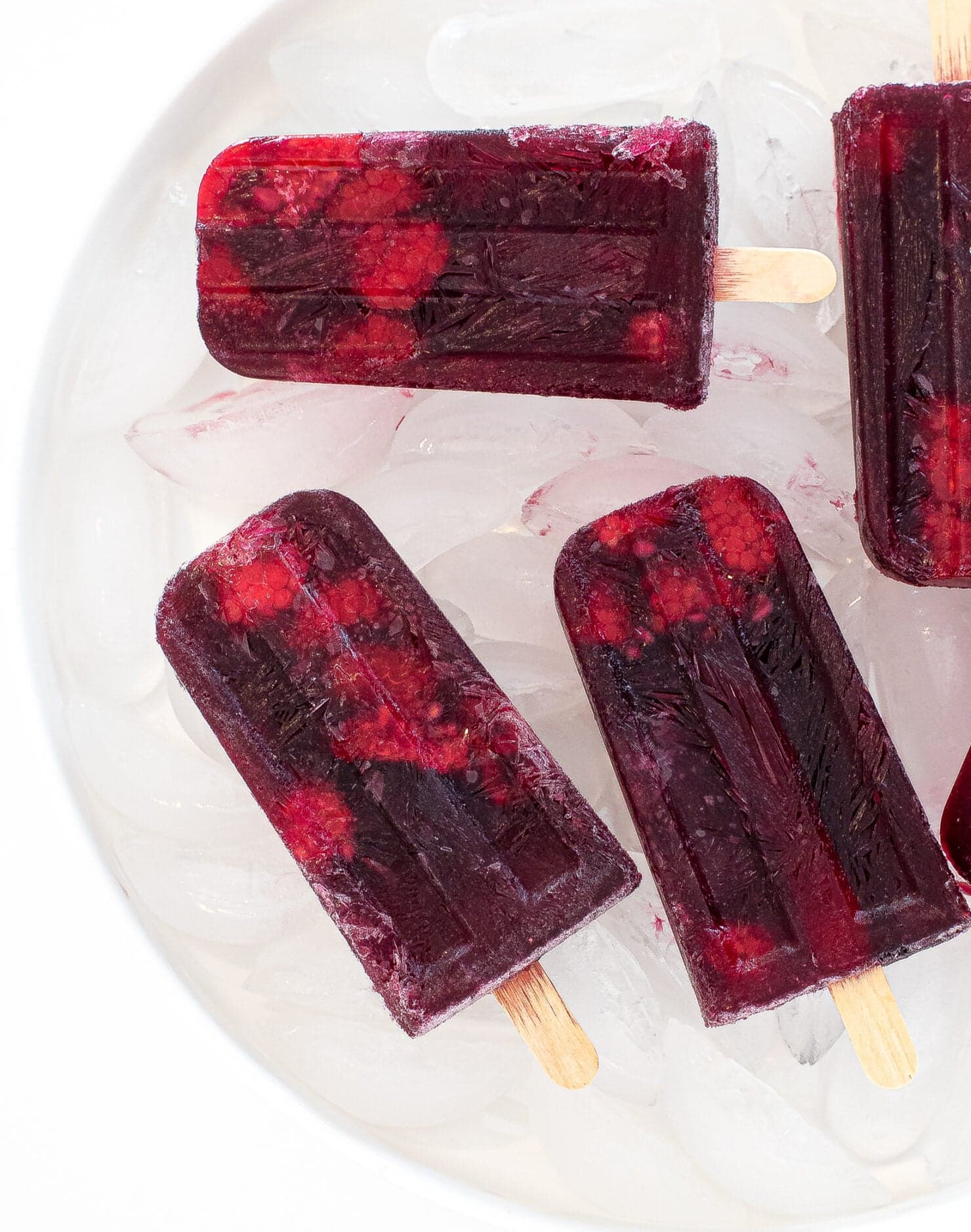 4 Ingredient Raspberry Sangria Popsicles