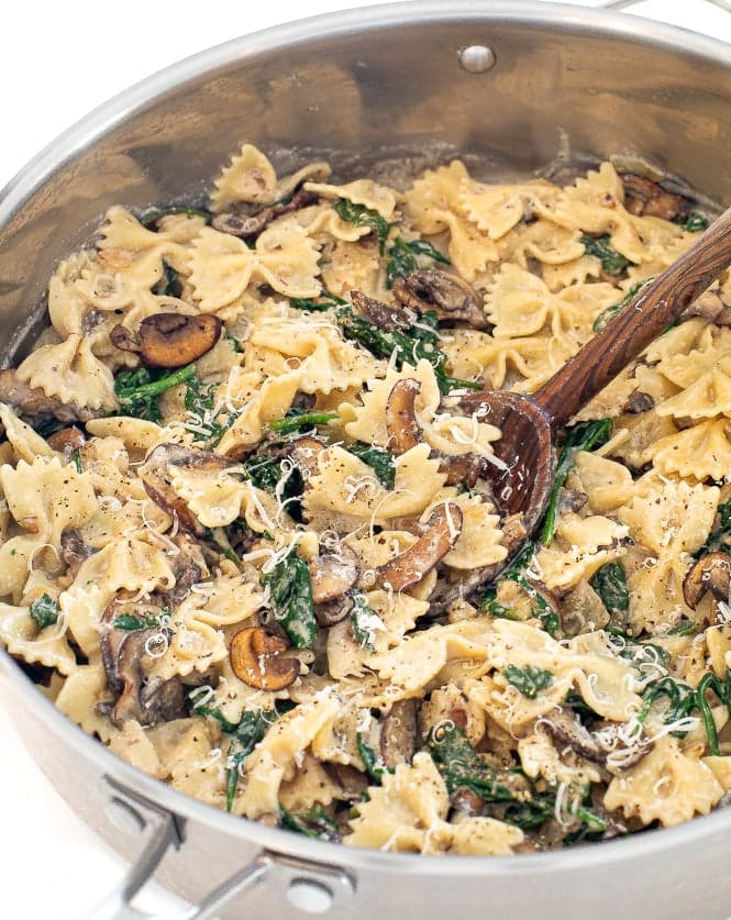 Mushroom Spinach Pasta