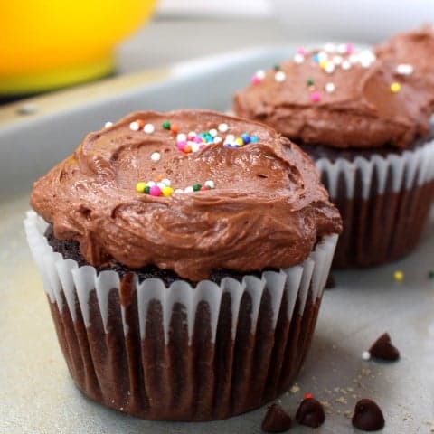 Chocolate Birthday Cupcakes