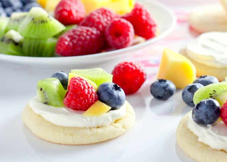 Sugar Cookie Fruit Pizzas