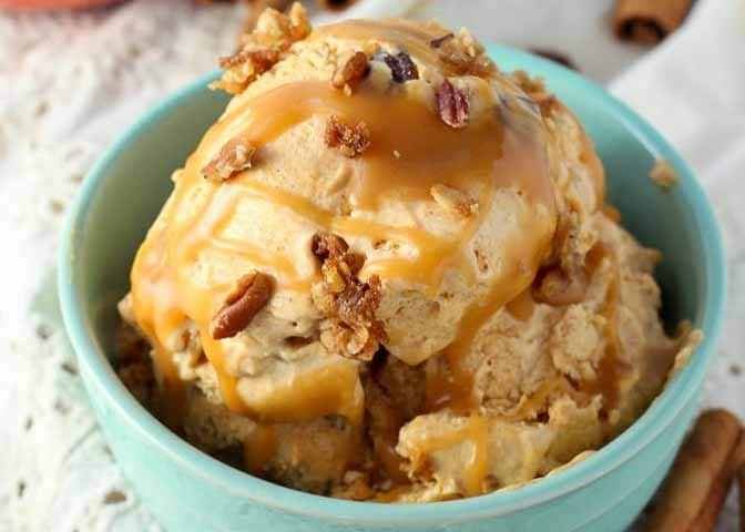 Caramel Pumpkin Crunch Ice Cream