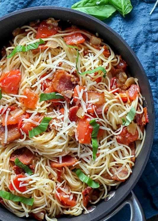 Tomato Bacon Capellini