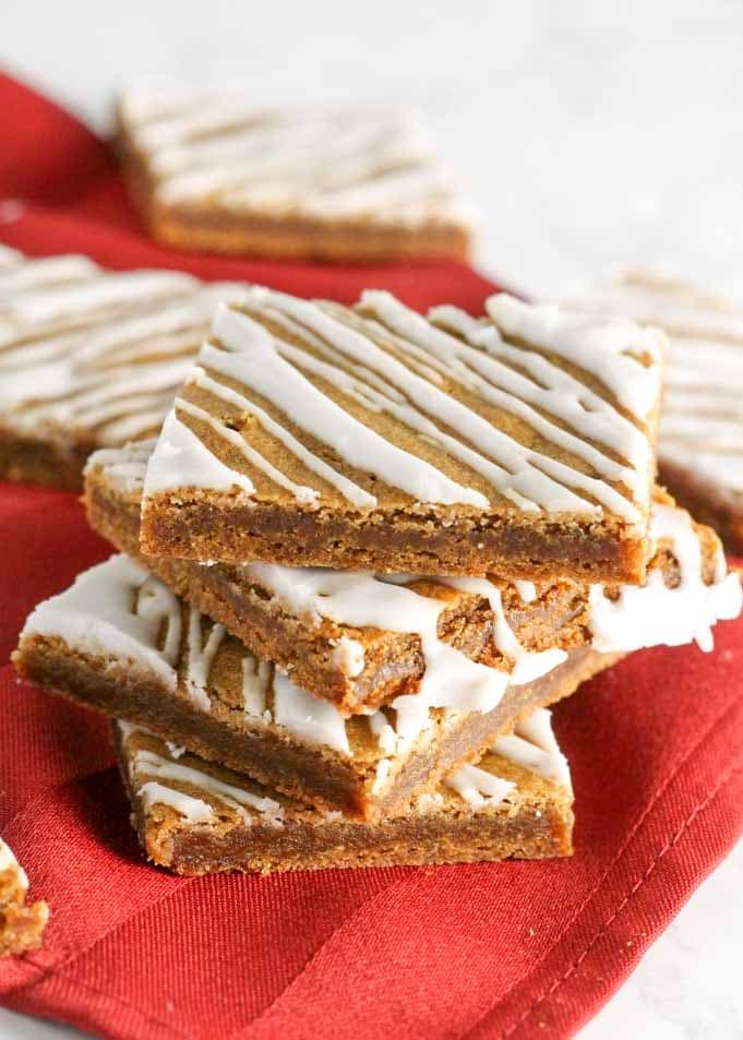 Soft Glazed Gingerbread Bars