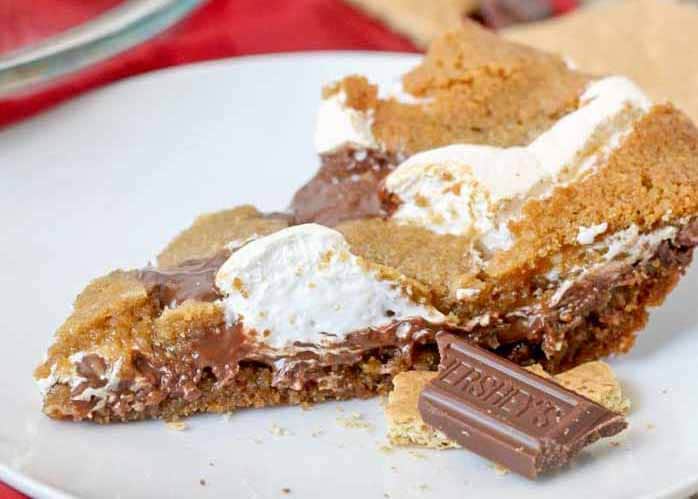 Nutella S'mores Cookie Pie