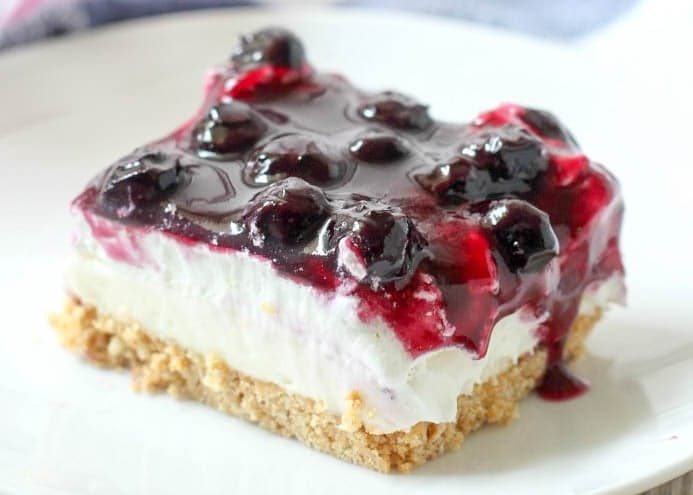 No Bake Blueberry Cheesecake
