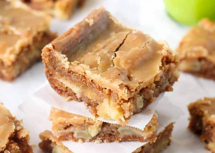 Apple Blondies with Brown Sugar Frosting