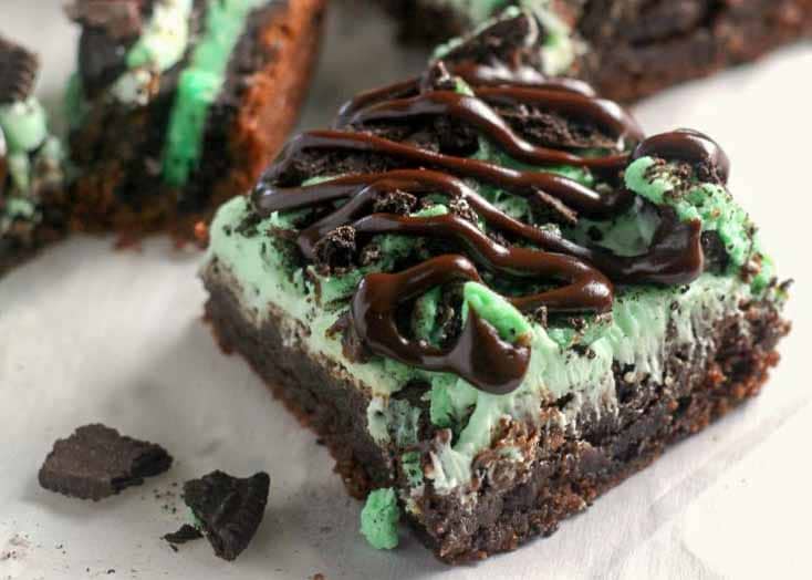 Mint Oreo Brownies