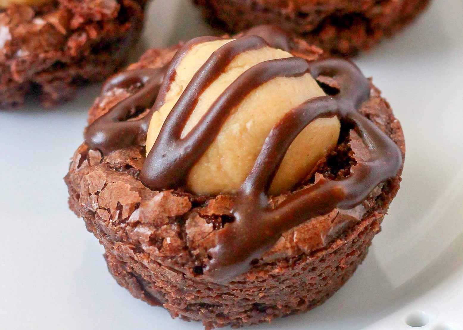 Buckeye Brownie Bites