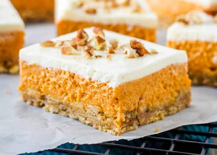 Easy Layered Pumpkin Cheesecake Bars