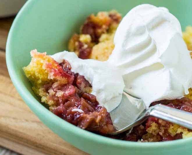 Rhubarb Dump Cake