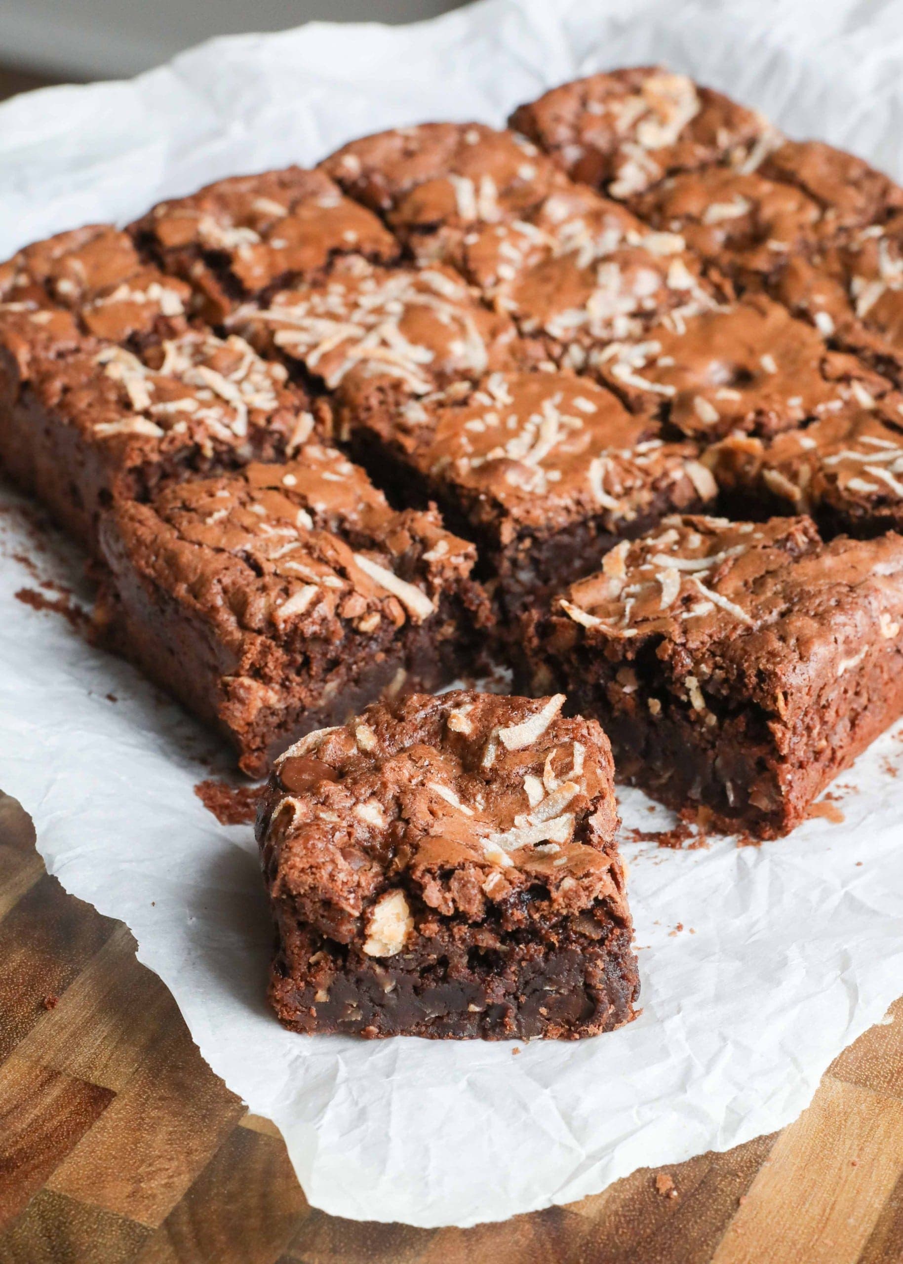 Chewy Coconut Brownies