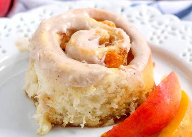 Peach Cinnamon Rolls