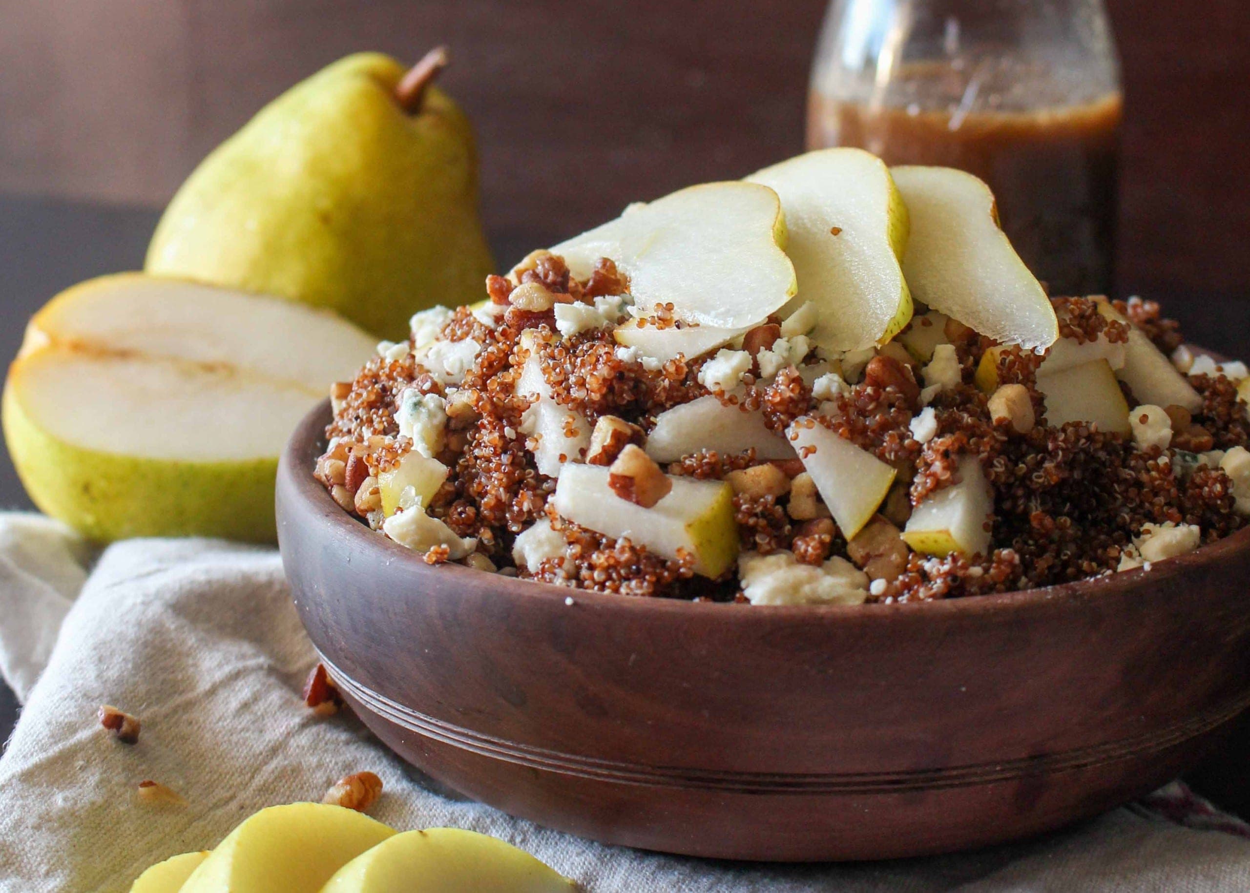 Pear Salad with Gorgonzola and Quinoa