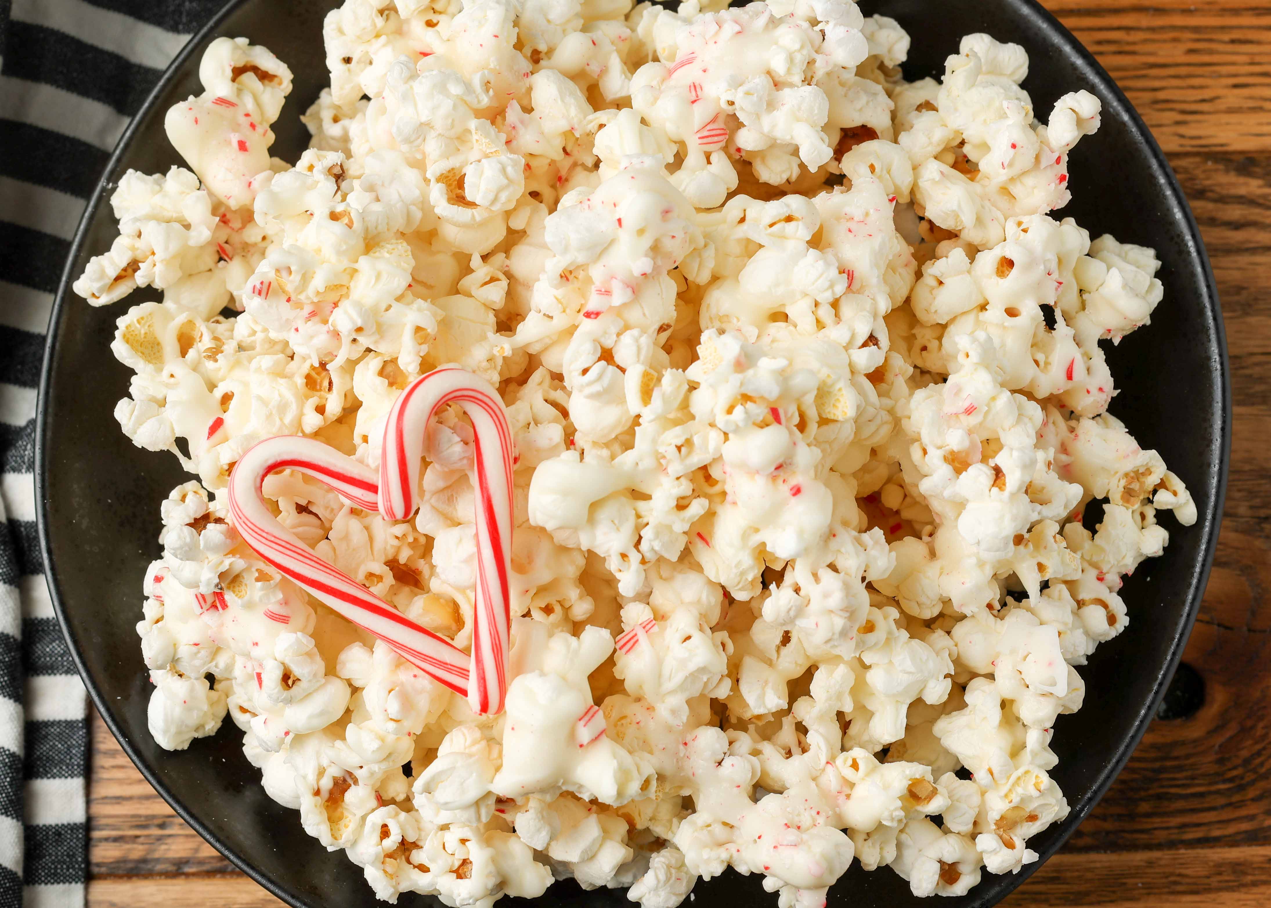 White Chocolate Peppermint Popcorn