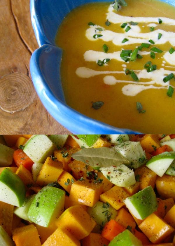 Roasted Butternut Squash Soup with Apple