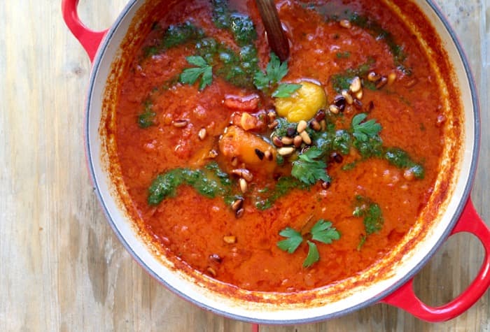Roasted Red Pepper and Tomato Soup