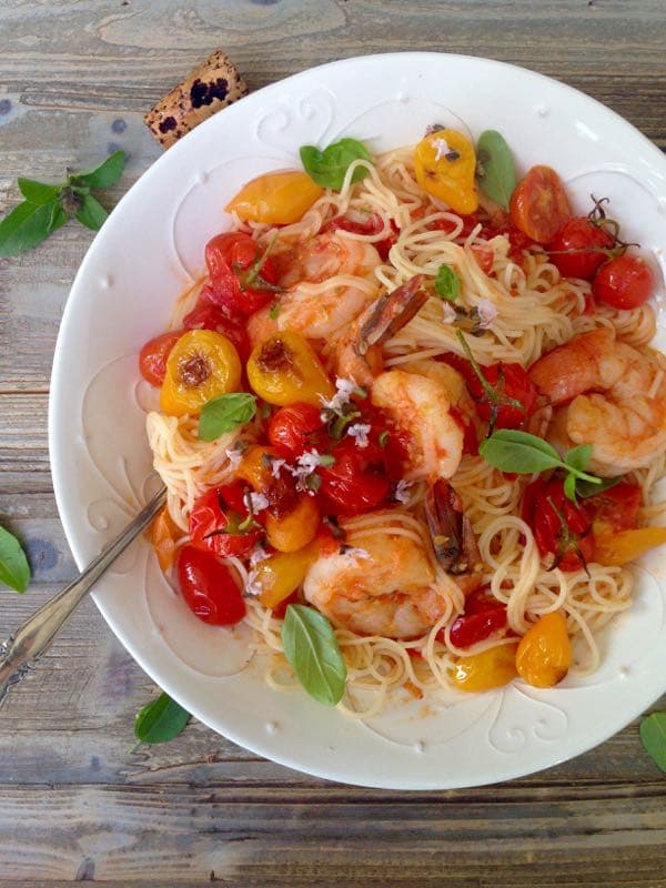 Shrimp Capellini Pomodoro