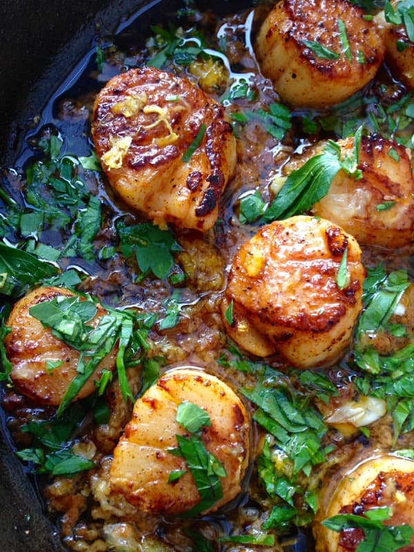 Healthy Garlic Scallops Recipe