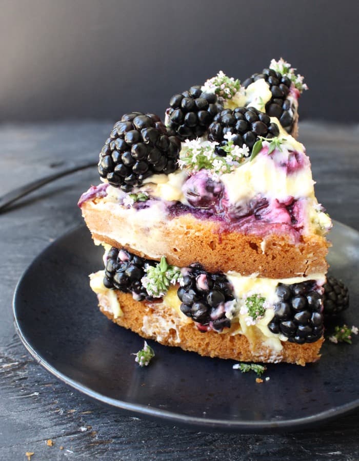 Italian Lemon Olive Oil Cake Recipe with Berries + Mascarpone