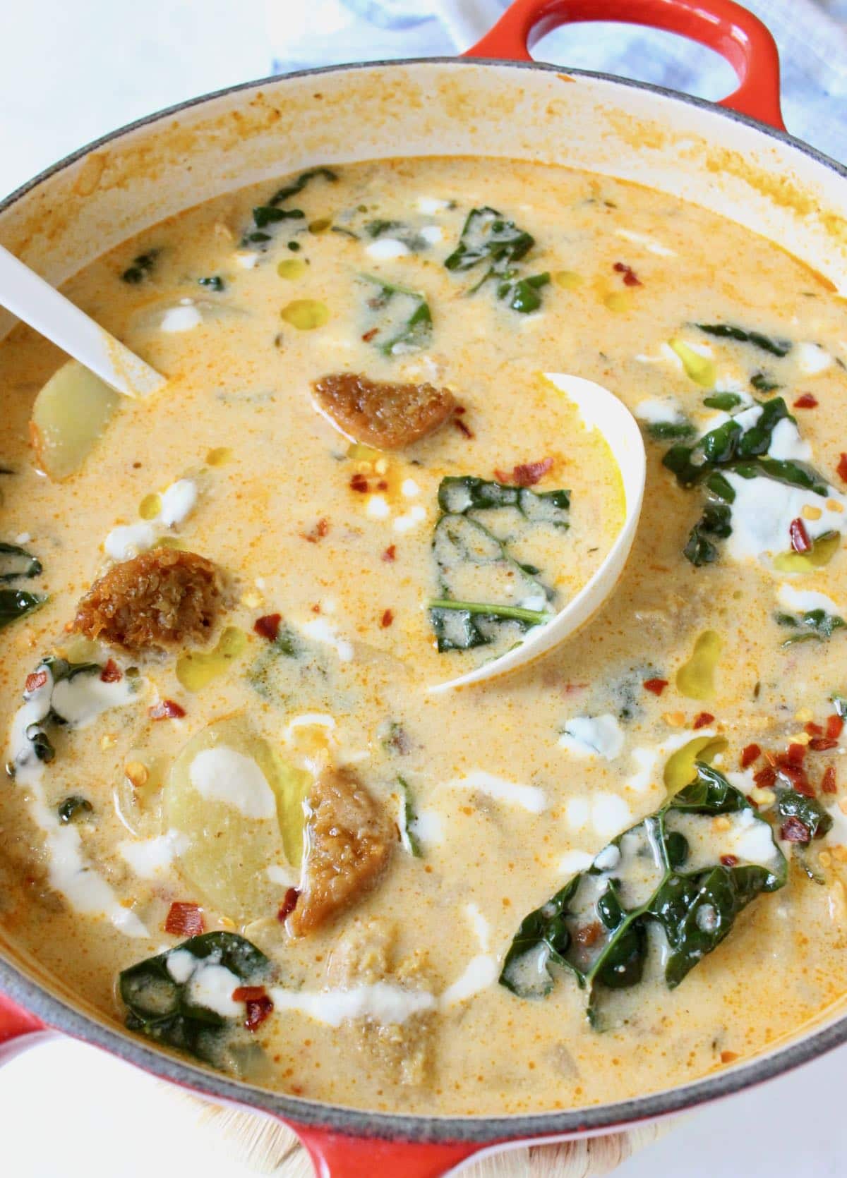 Vegetarian Zuppa Toscana Soup
