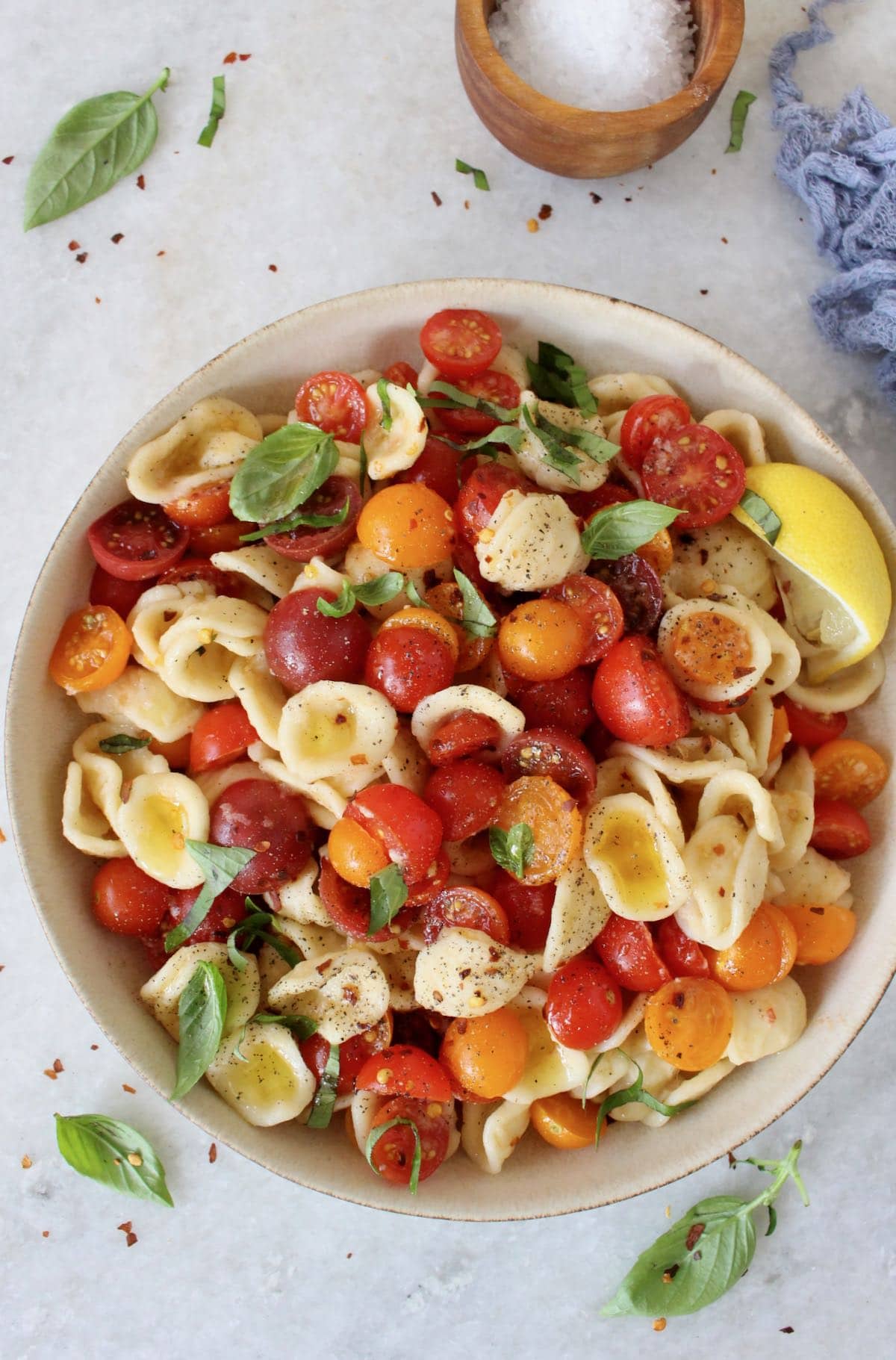 Orecchiette Bruschetta Pasta Salad