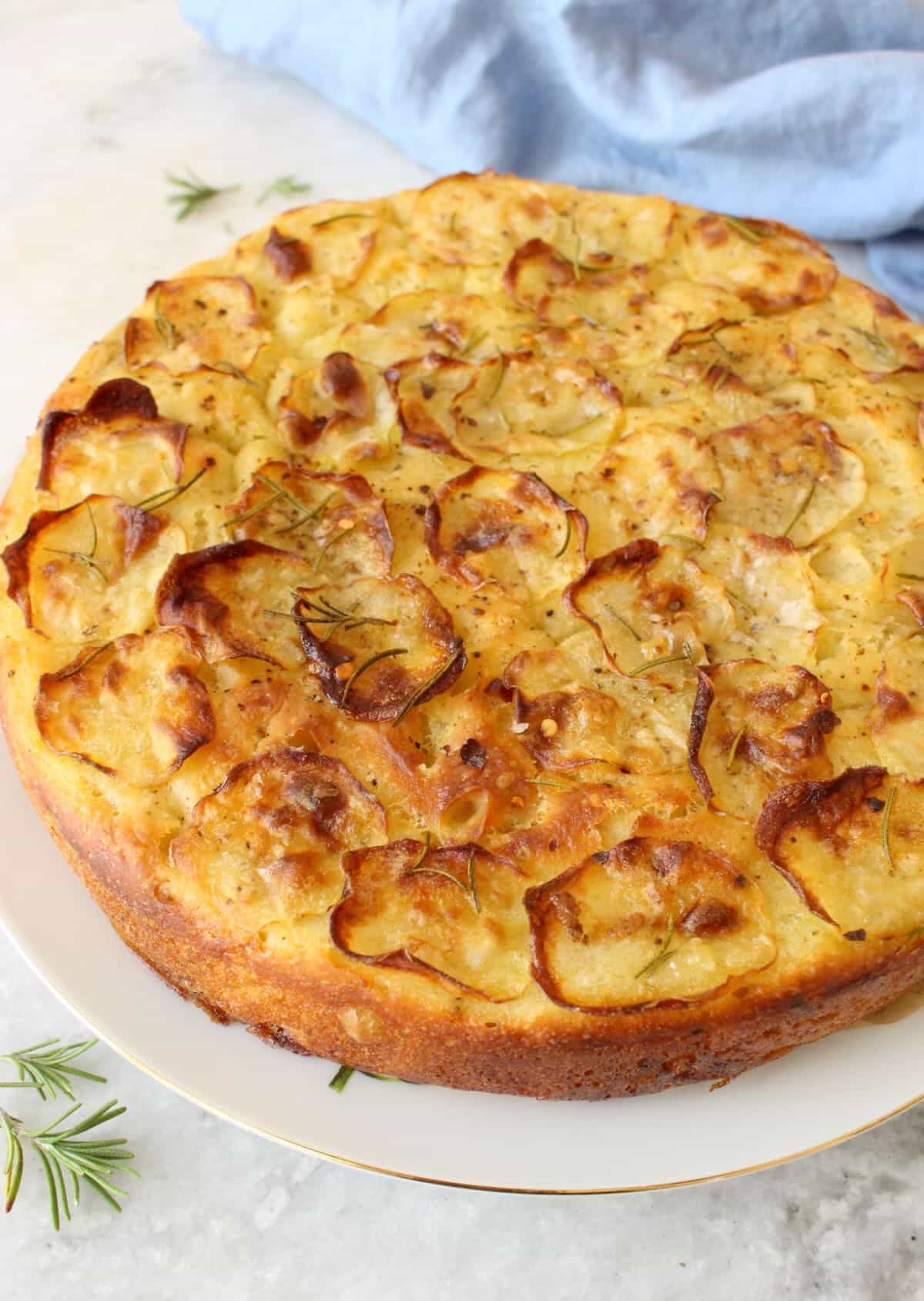 No Knead Potato Focaccia Bread