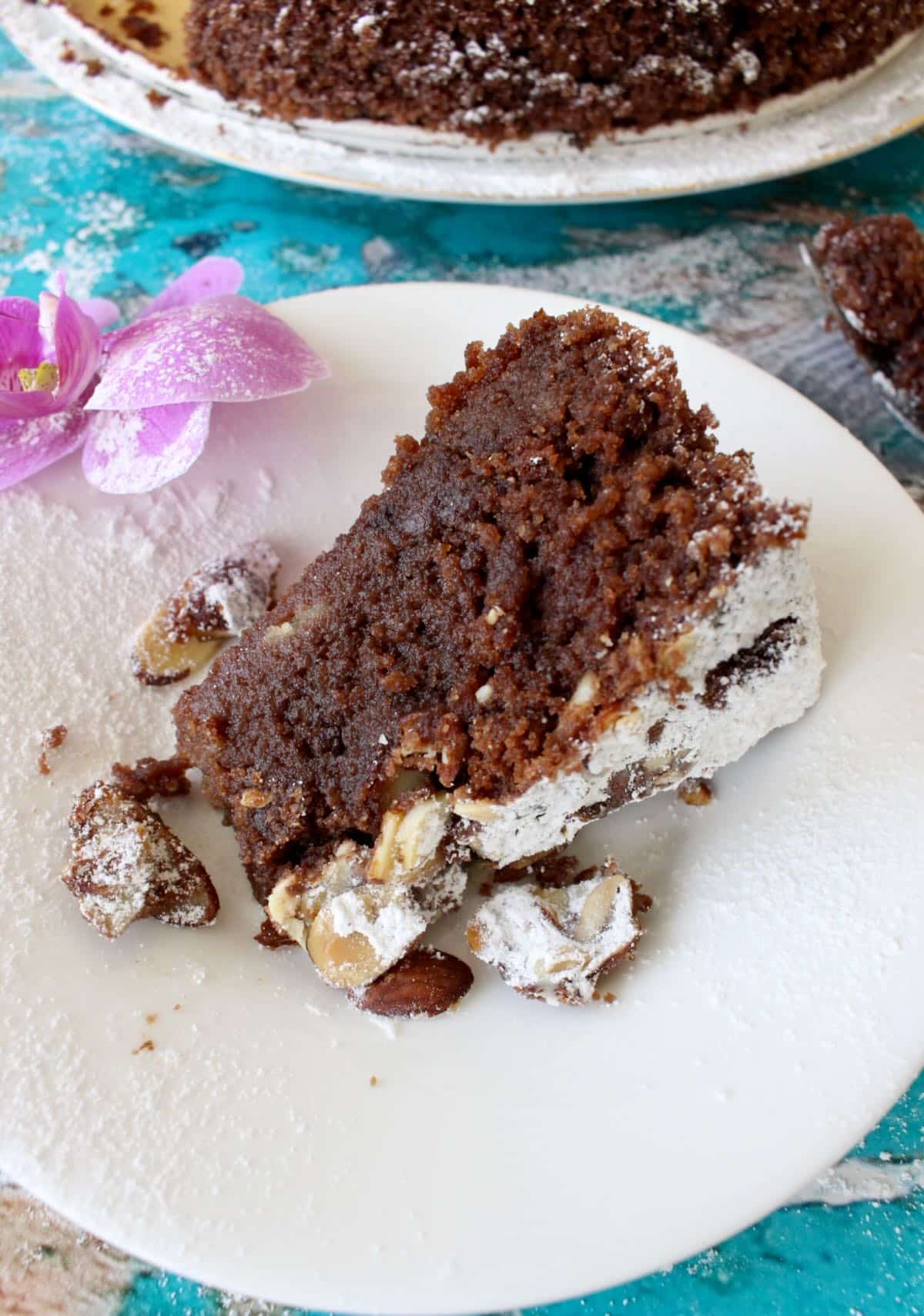 Chocolate Almond Olive Oil Cake