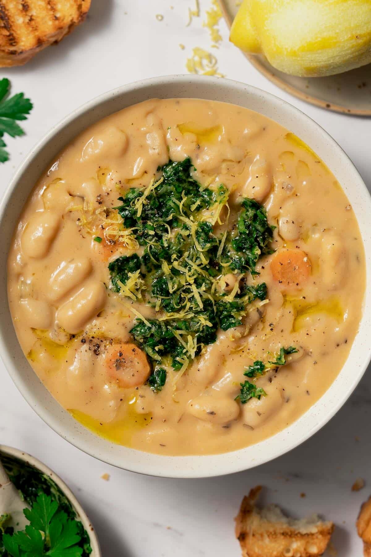 Cannellini Bean Soup with Passata di Pomodoro & Gremolata