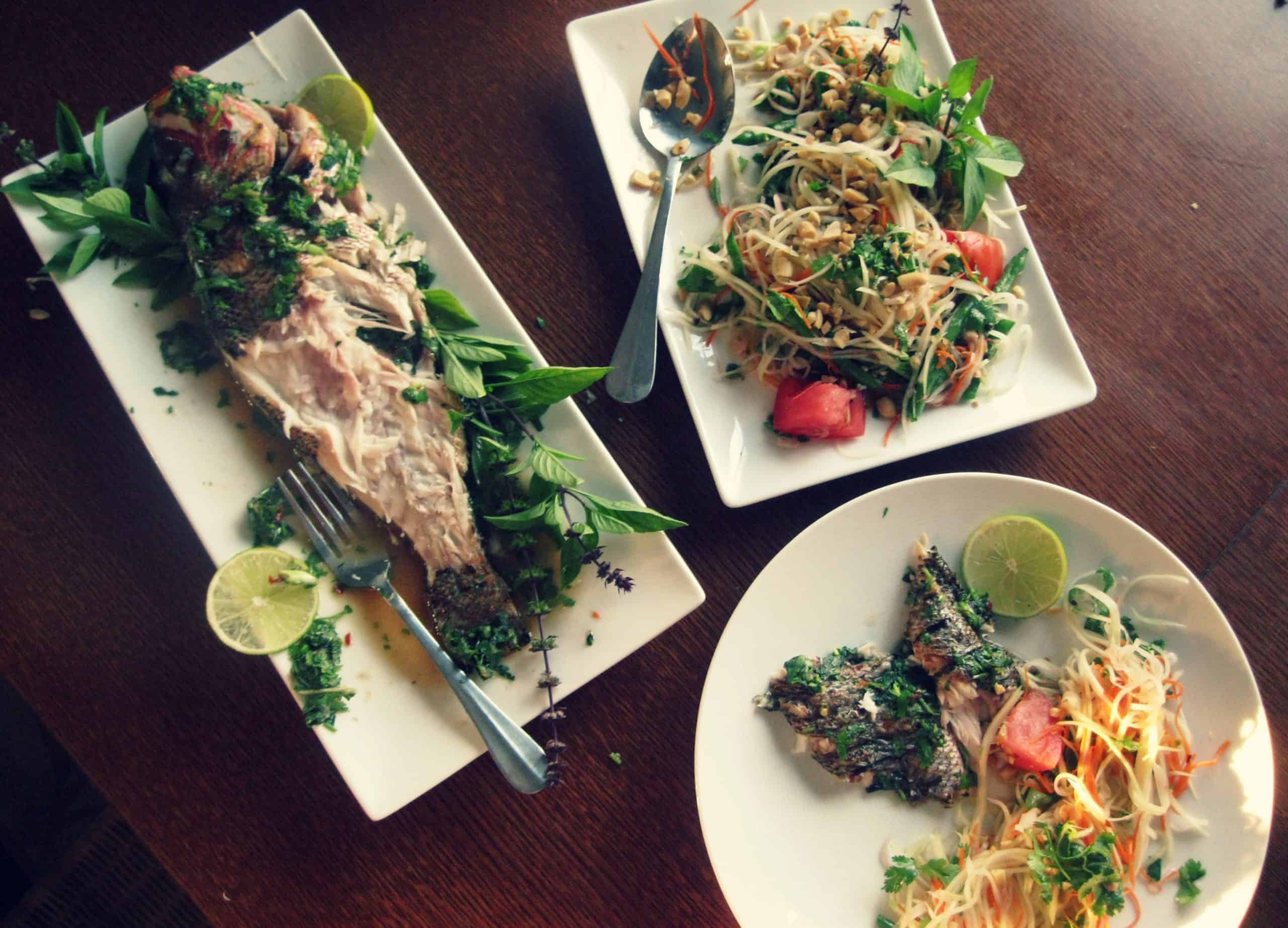 Thai Grilled Whole Red Snapper
