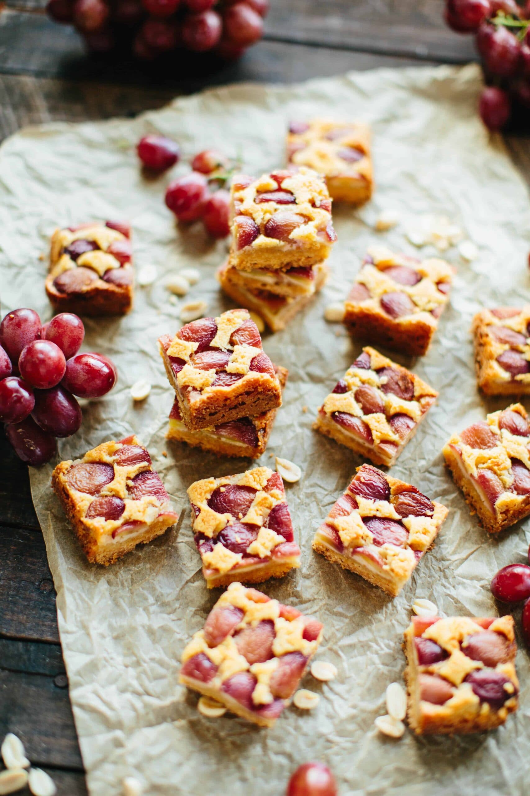 Peanut Butter Grape Shortbread Bars