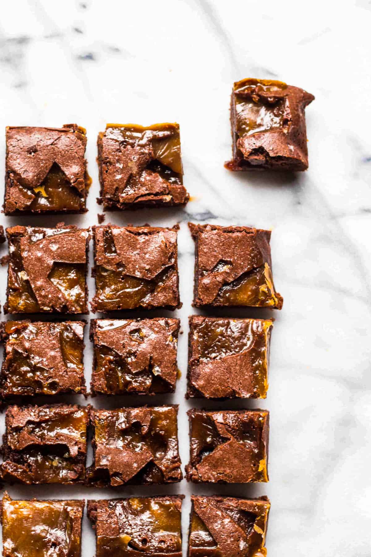 Fudgy Salted Caramel Chocolate Brownies