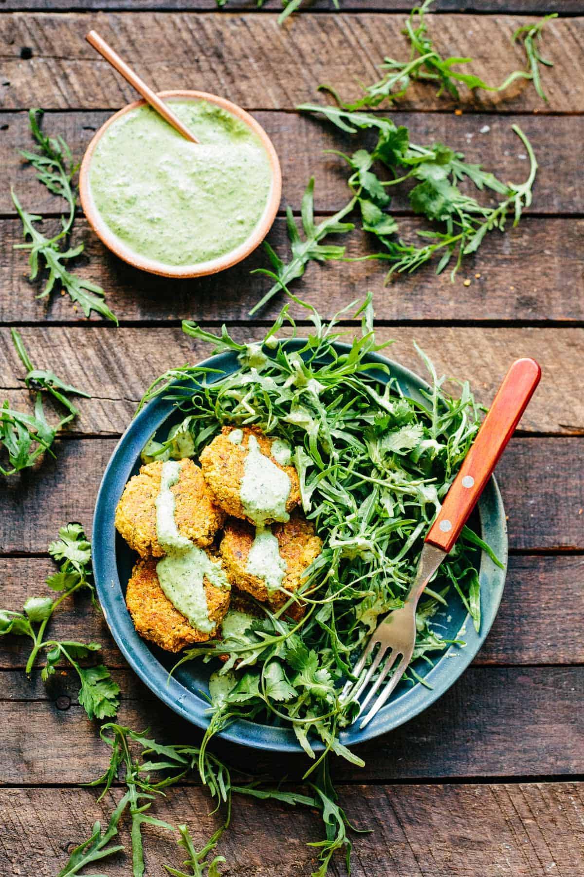 Quinoa Falafel with Green Tahini