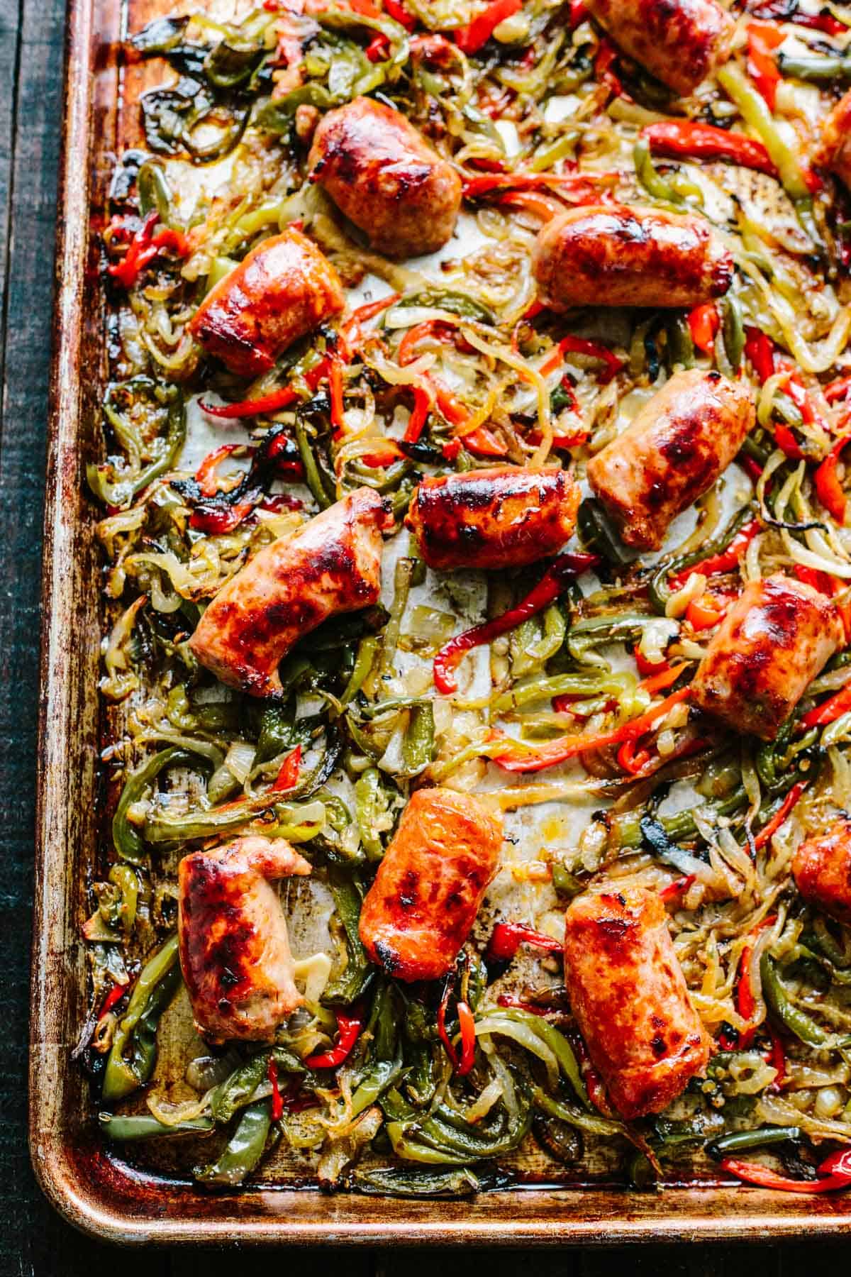 Easy Baked Italian Sausage and Peppers