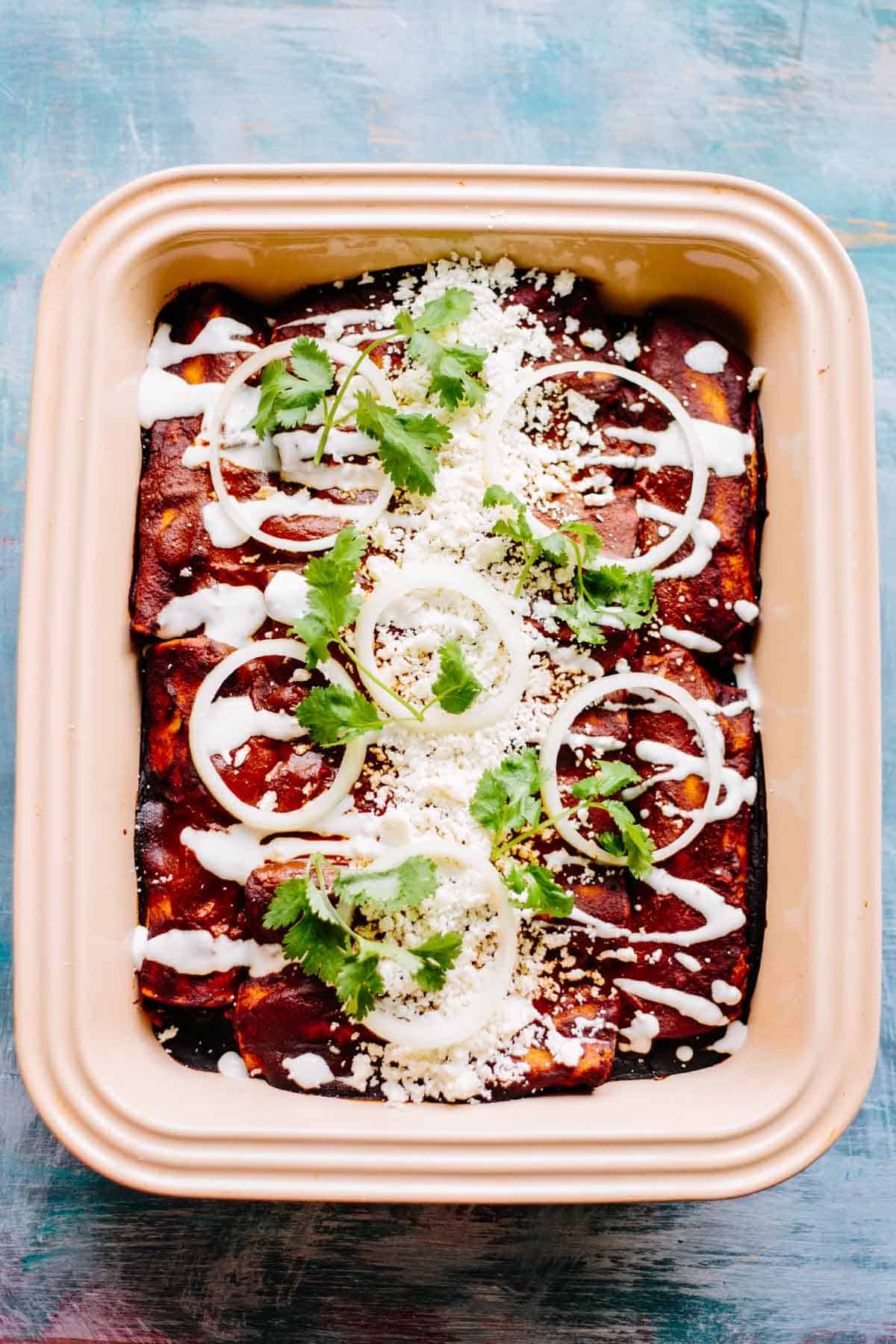 Chicken Mole Enchiladas