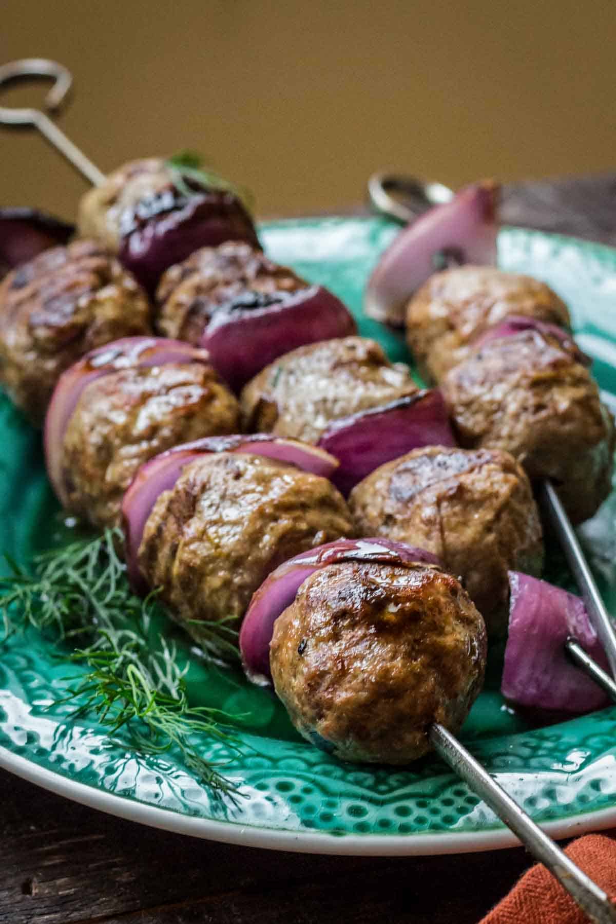 Best Lamb Meatballs With Tahnini Dipping Sauce