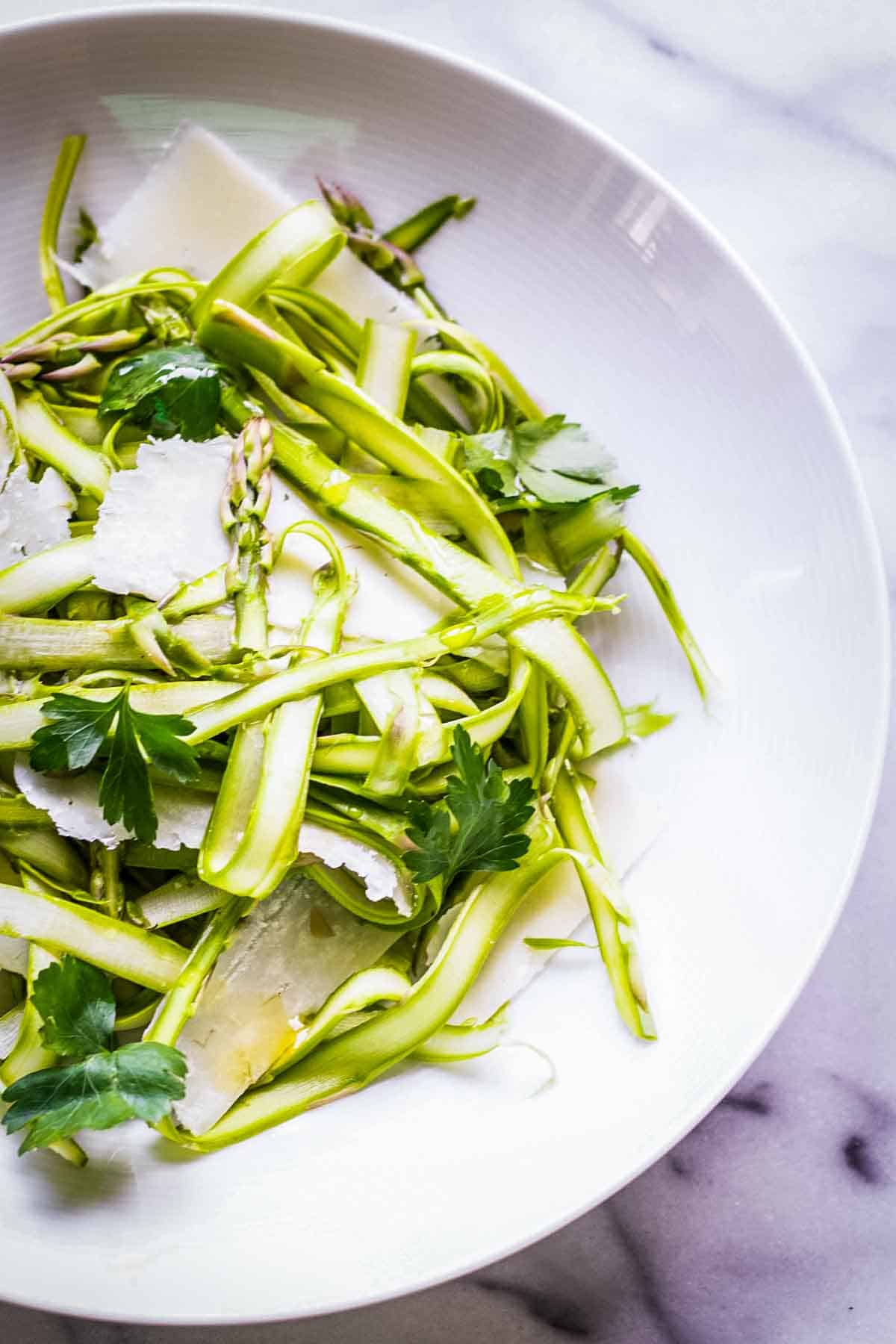 Shaved Asparagus Salad Recipe with Pecorino Romano