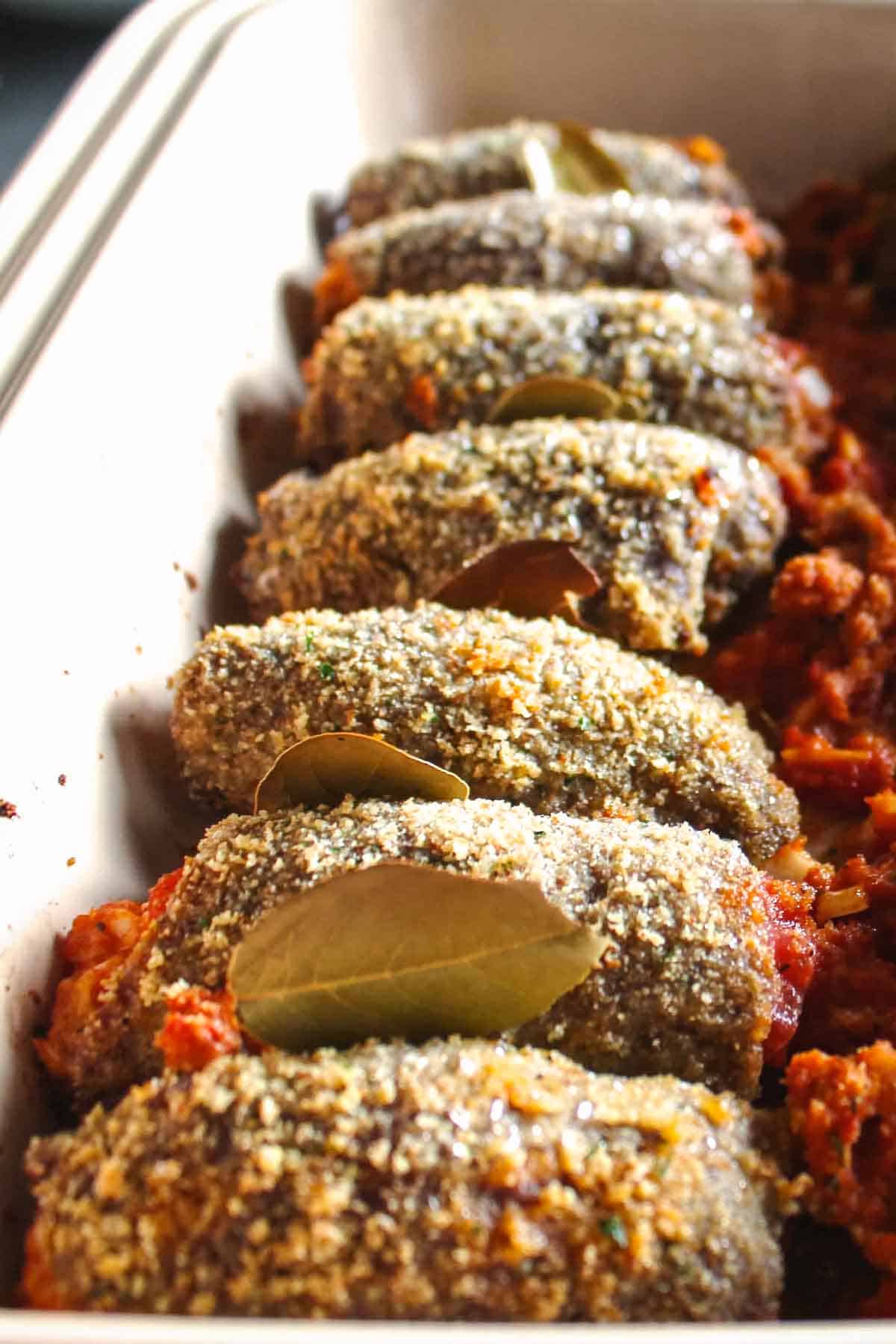 Sicilian Beef Spiedini (Spiedini Alla Siciliana)