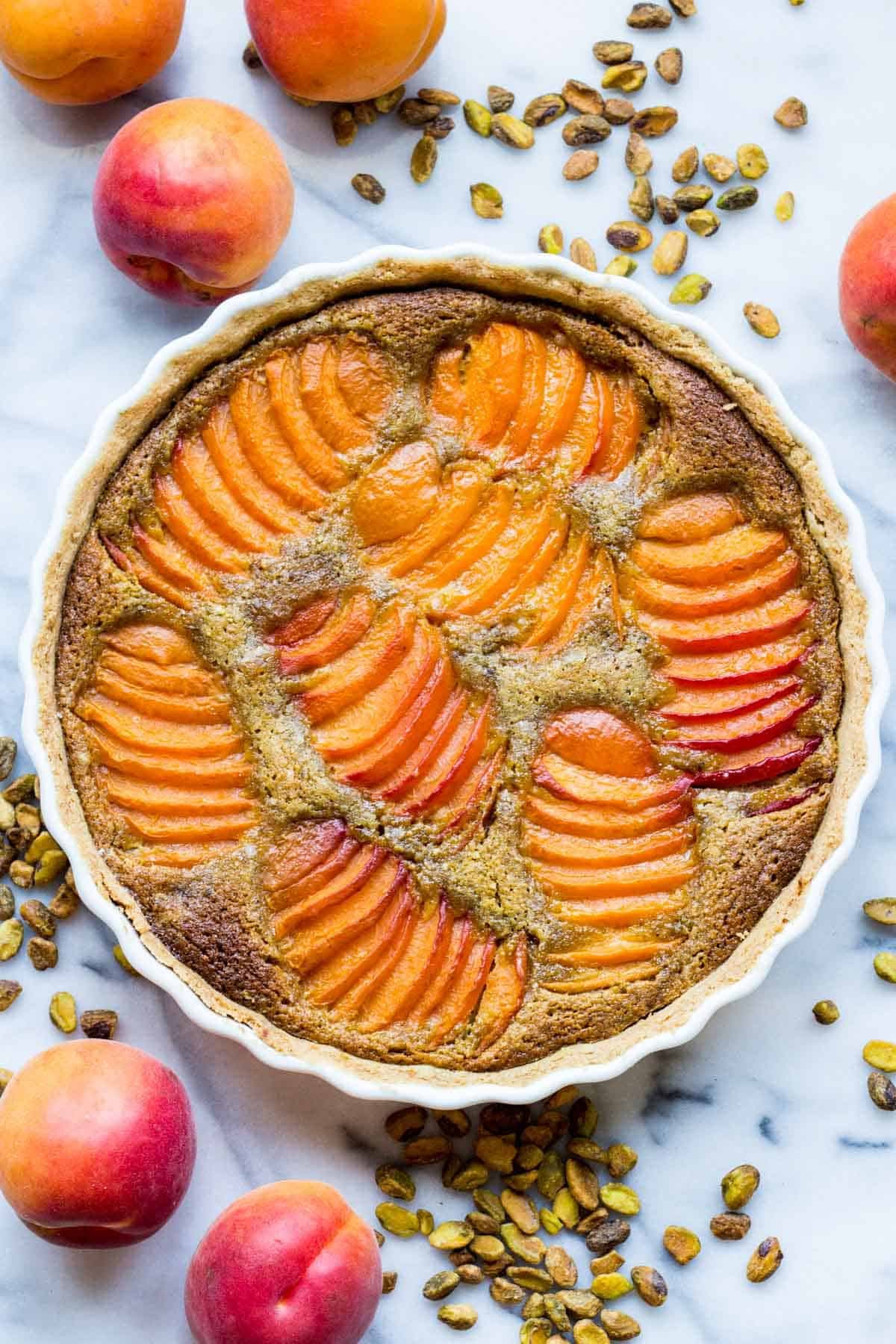 Pistachio Apricot Tart