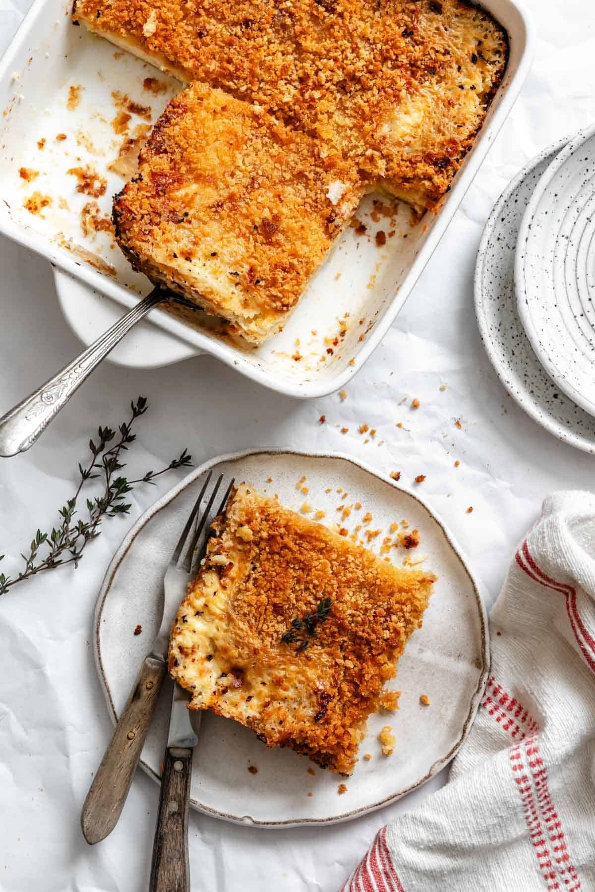 Parsnip and Celery Root Gratin